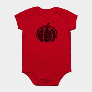 Pumpkin Webs - Geometric Trippy Nature Design Baby Bodysuit